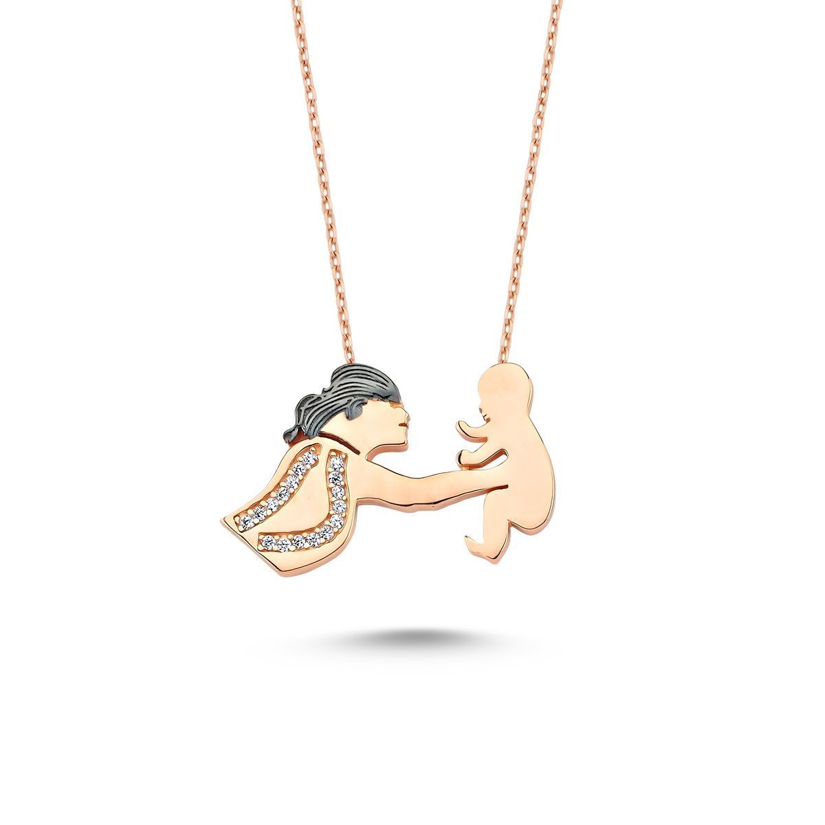 Anneler Gününe Özel Anne Bebek Kolye