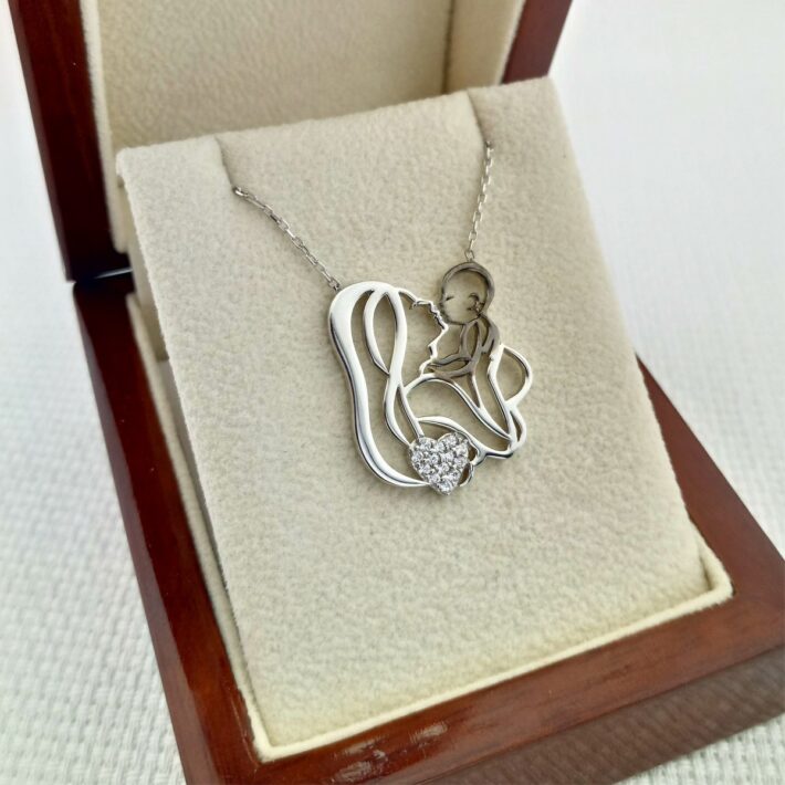 Anneler Gününe Özel Anne Bebek Kolye