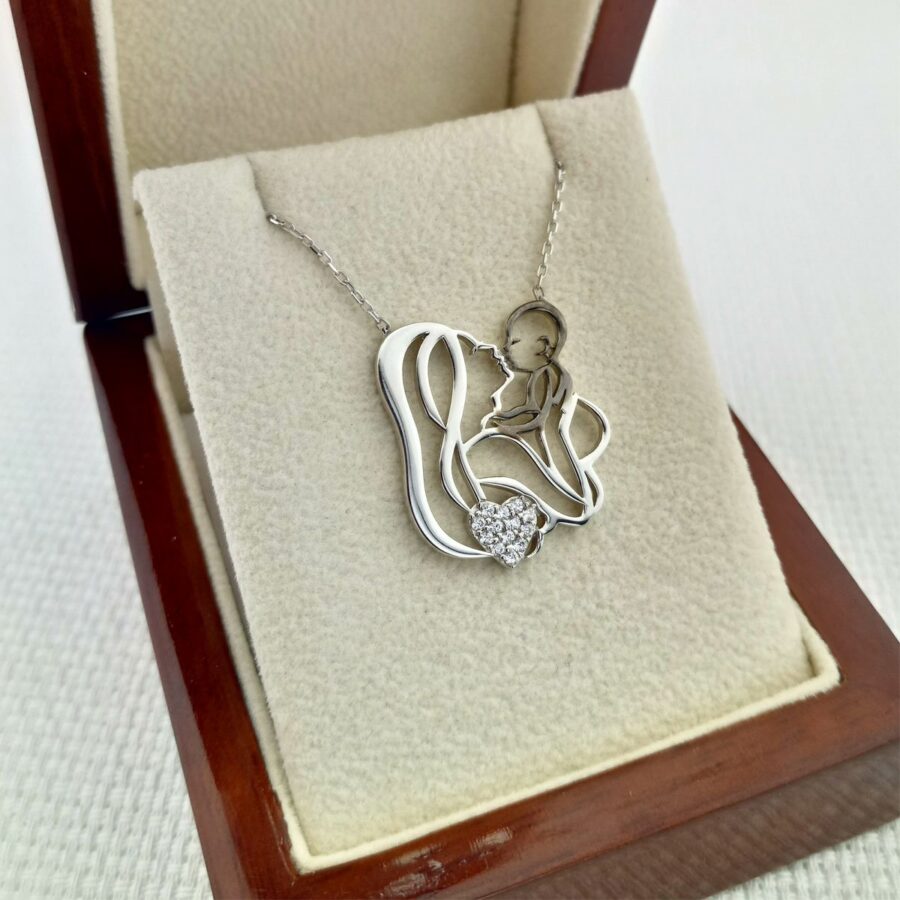 Anneler Gününe Özel Anne Bebek Kolye