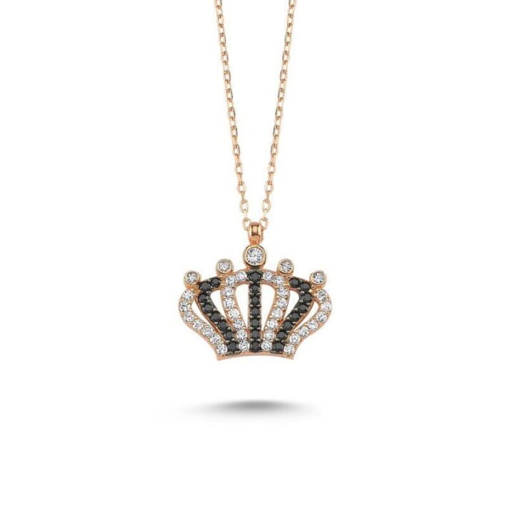 Kraliçe Tacı Rose Gümüş Kolye