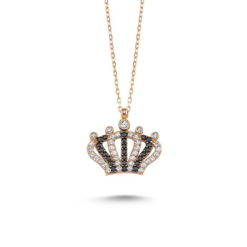 Kraliçe Tacı Rose Gümüş Kolye