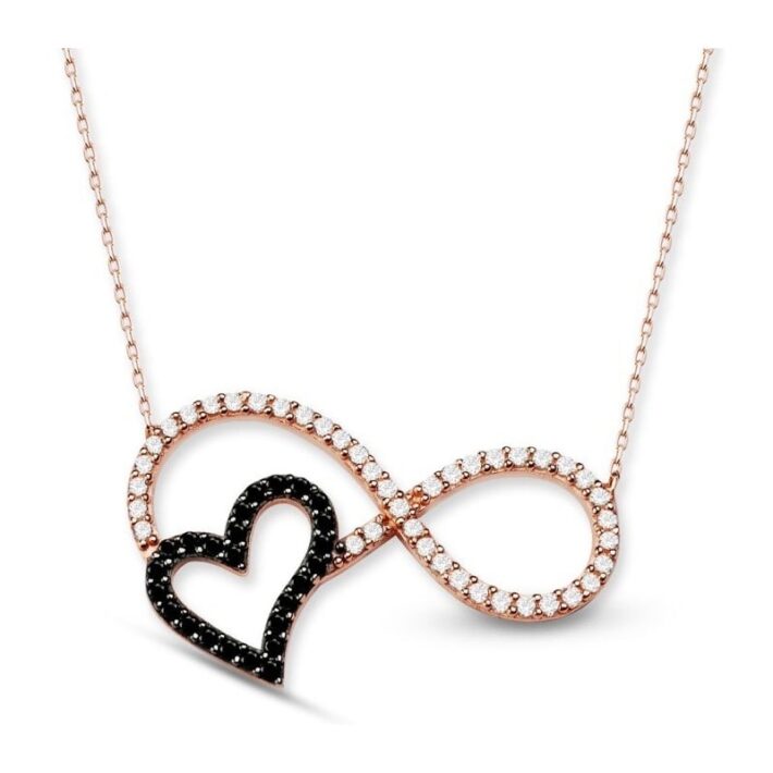 Sonsuzluk Kalp Gümüş Kolye