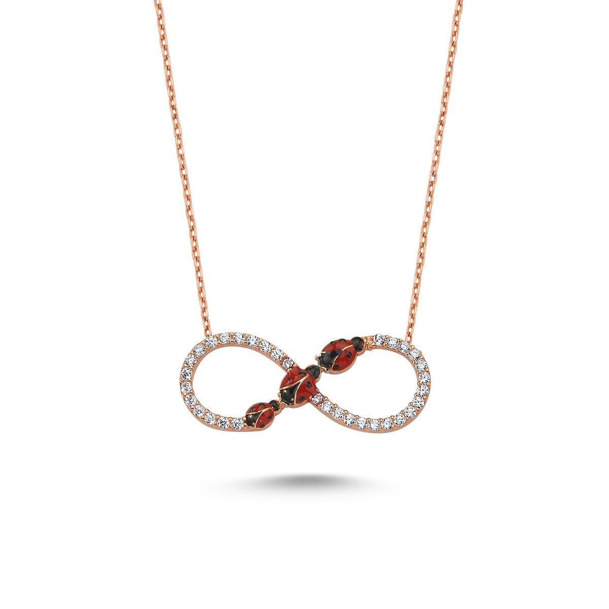 Sonsuzluk Uğur Böceği Gümüş Kolye