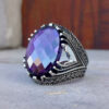 925 ayar gumus ametist tasli fasetli erkek yuzuk 0300558709706524
