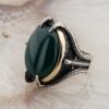 yesil tasli gumus erkek yuzuk 0565732626315682